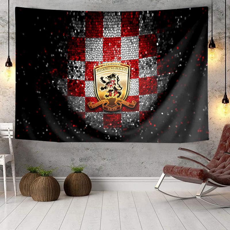 Football Club Middlesbrough Tapestry, Unique Design Tapestry, Wall Decor for Bedroom,Livingroom, Playroom,Heartwarming Fan Holiday Gifts