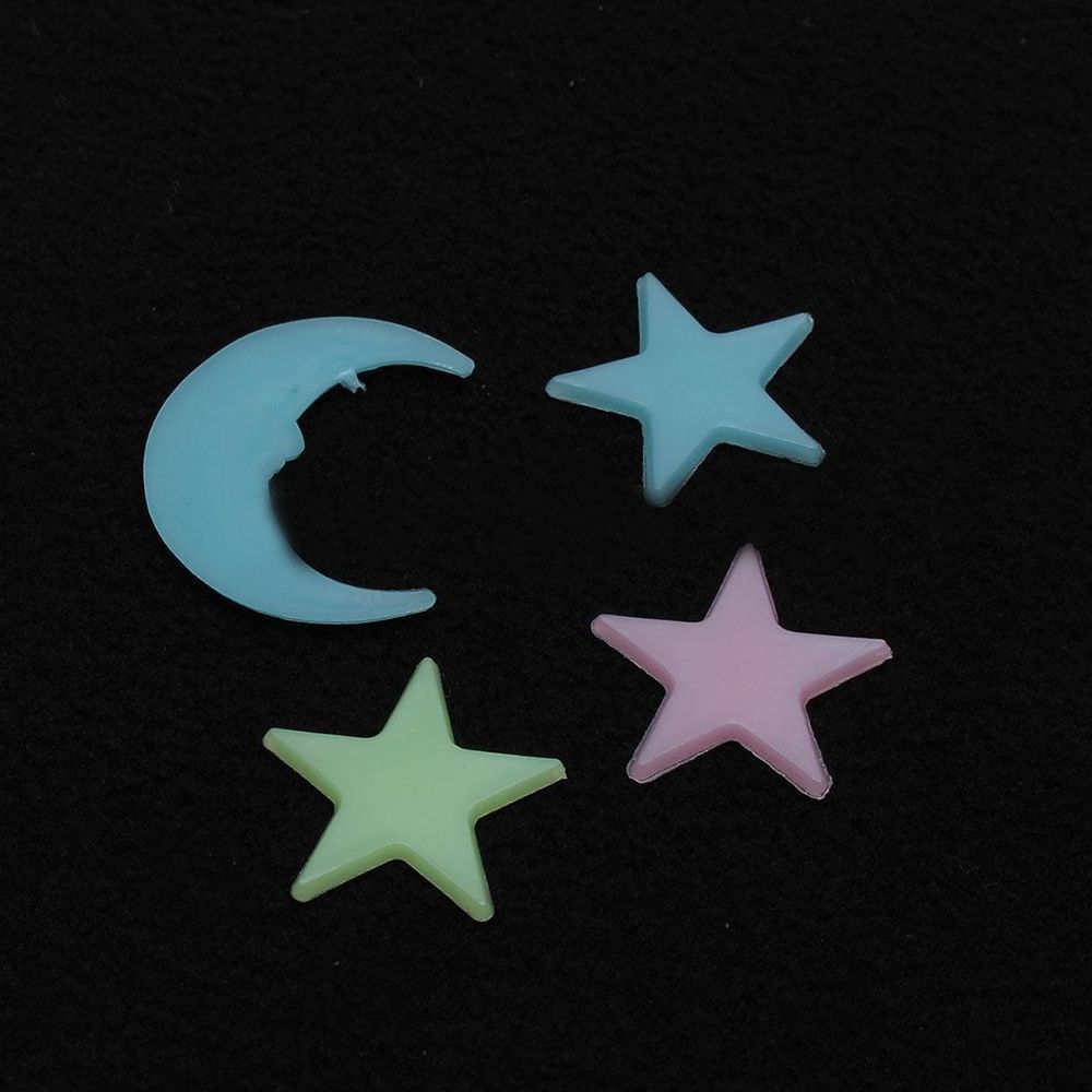 Luminous Home Decal DIY Room Decoration Mural 3D Wall Stickers Stars Moon Stickers Glow In The Dark
