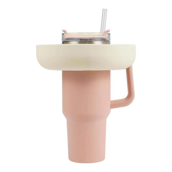 Силиконовое кольцо для закусок с 4 отделениями, идеально подходит для контейнера для закусок, простые многоразовые тарелки для закусок для чашки на 40 унций