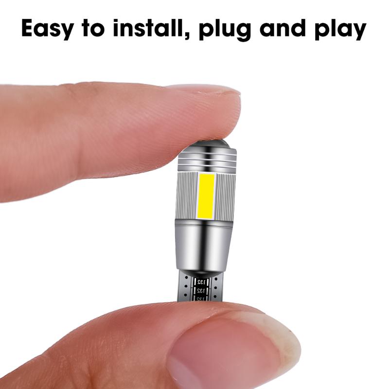 Автомобильная светодиодная лампа T10 W5W сигнальная лампа Canbus ширина индикаторные огни 12 В 6000 К авто клиренс клин боковые фонари заднего хода 5630 6SMD лампа