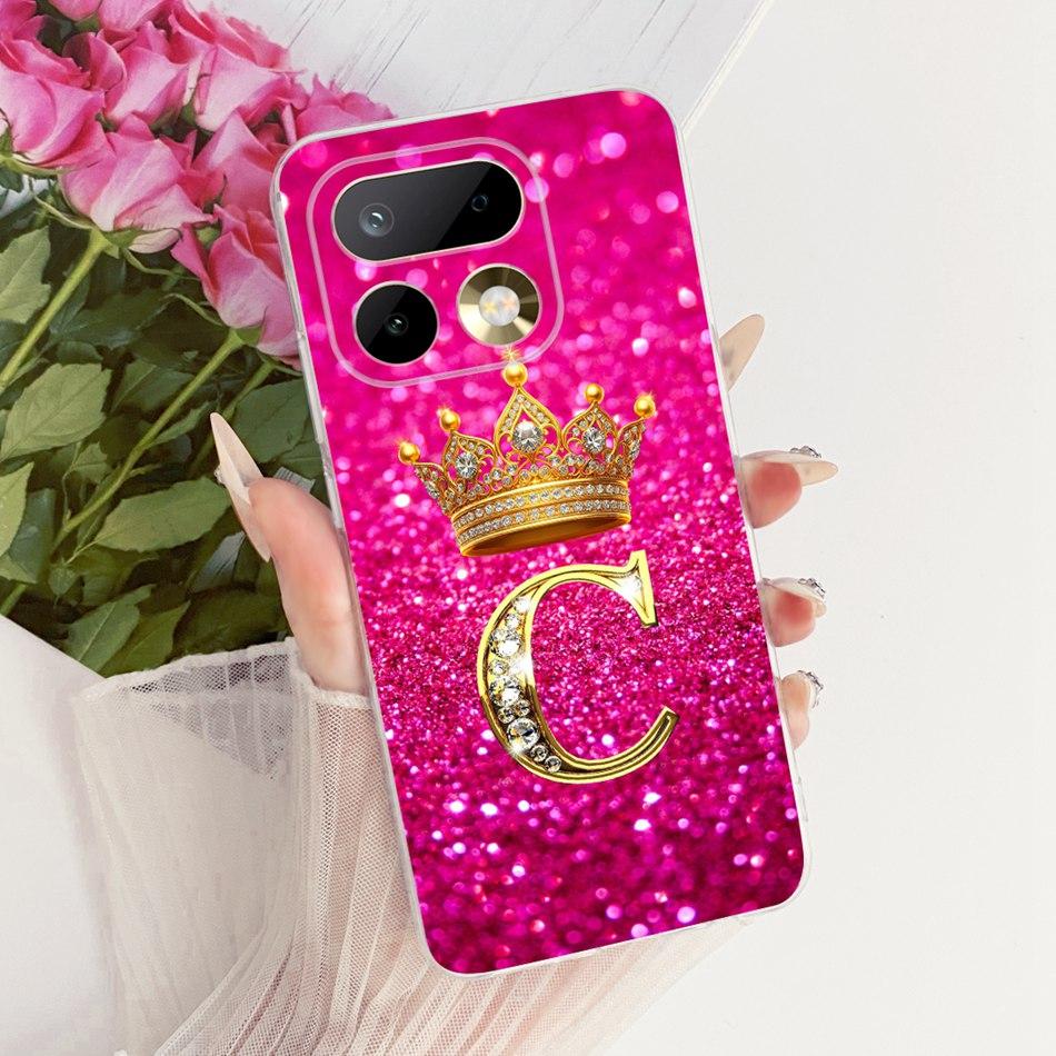 Для Realme 16 Pro+ 16Pro Модный чехол для телефона с буквой и короной Для Realme 16 Pro Plus 5G Мягкие силиконовые TPU чехлы