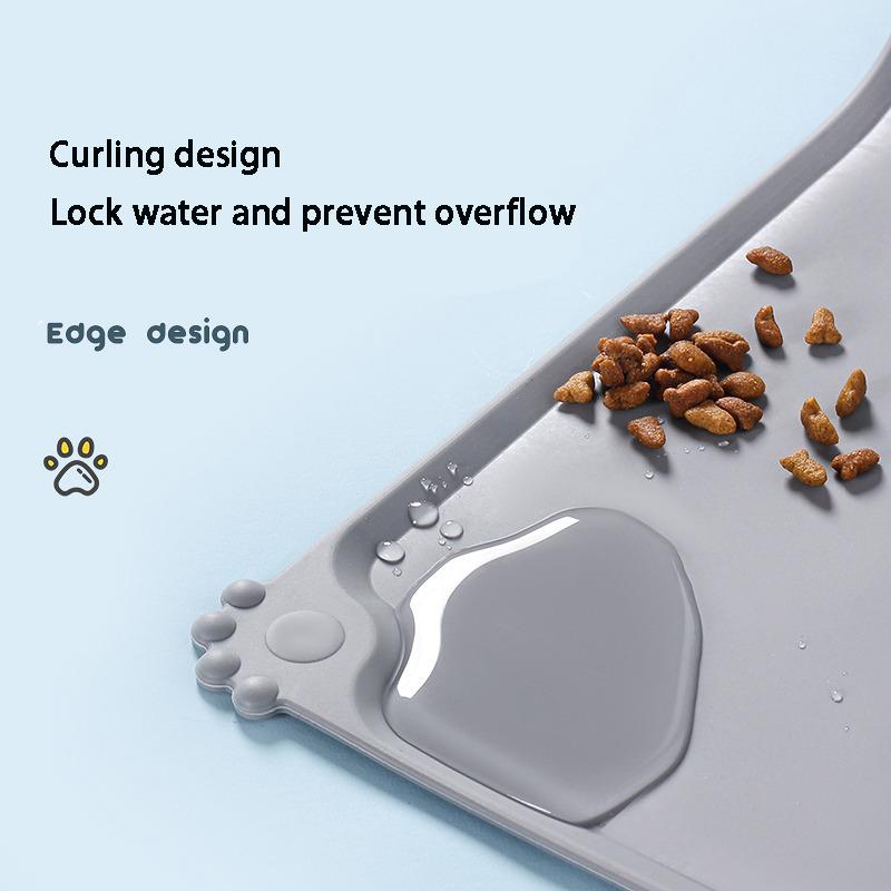 Водонепроницаемый коврик для домашних животных, собак и кошек, однотонный силиконовый коврик для корма для домашних животных, миска для питья, коврик для кормления собак, легко моющийся
