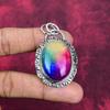 Rainbow Solar Quartz Pendant, 925 Solid Sterling Silver Jewelry, Gemstone Pendant, Gift For Her Handmade Dainty Jewelry