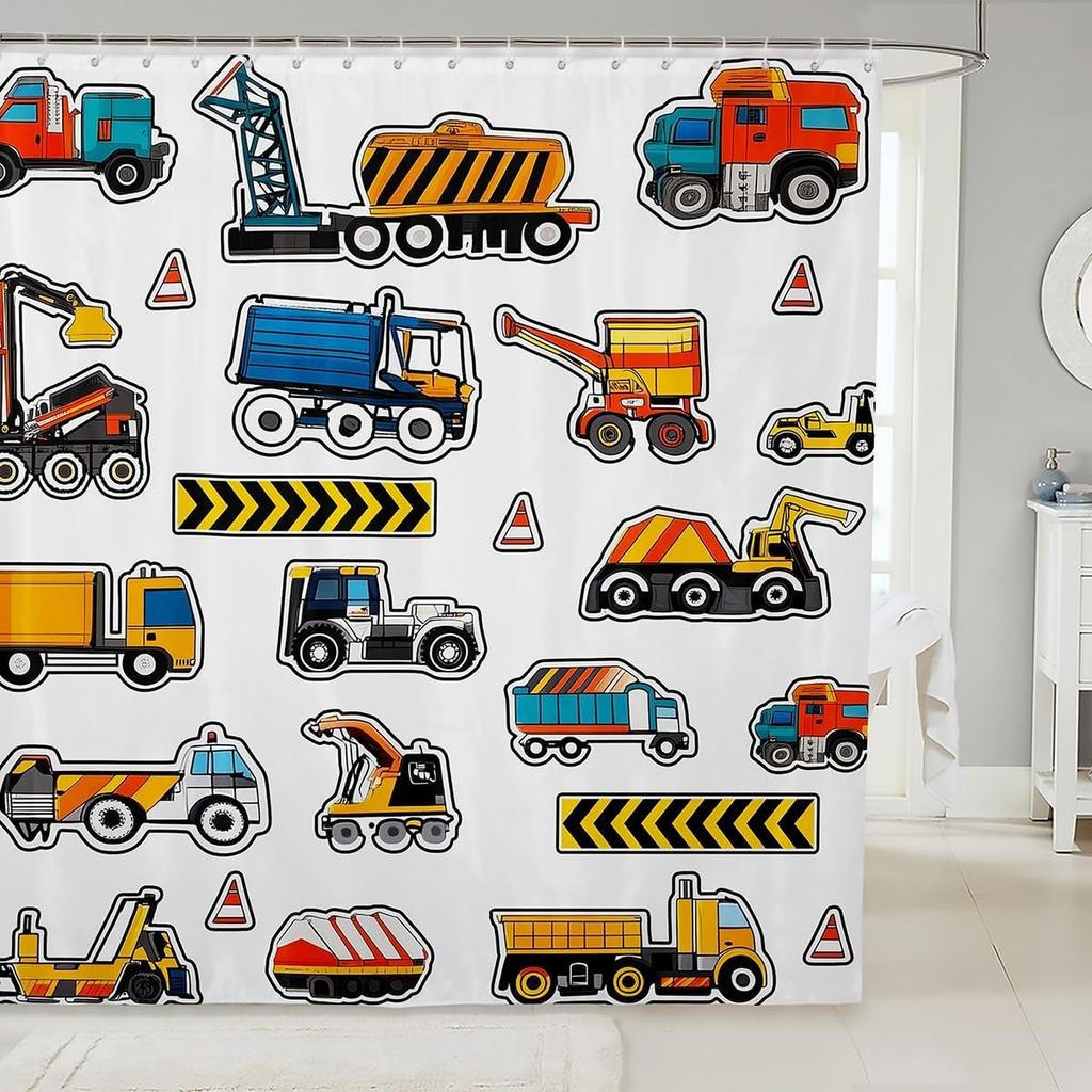 Lighthouse Shower Curtain Lobster Shower Curtain Sets for Teens Young Palm Trees Nautical Sailboat Bathroom Curtains Cartoon