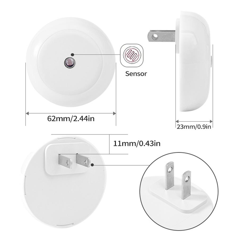 Night Light Intelligent Light Control Sensor Bedside Lamp Wall Lamp Eye Care Energy-saving Lamps