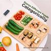 Экологичный бамбуковый поднос с акриловой крышкой - Портативная деревянная тарелка для кемпинга, пикников и ресторанов