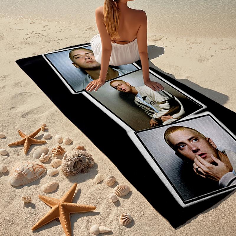 Eminem Fashion Beach Towel: Ideal for Summer Adventures Soft, absorbent and quick drying suitable for swimming and bathing