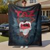 1pc Tazmanian Devil Speed Cartoon Outdoor Blanket - Throw Blanket, Soft , Flannel Blankets, Living Room, Travel, Camping-1102097