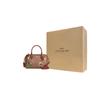 COACH Rowan Coated Canvas Shoulder Bag, Crossbody Bag, Handbag Medium Womens Tan Multicolor