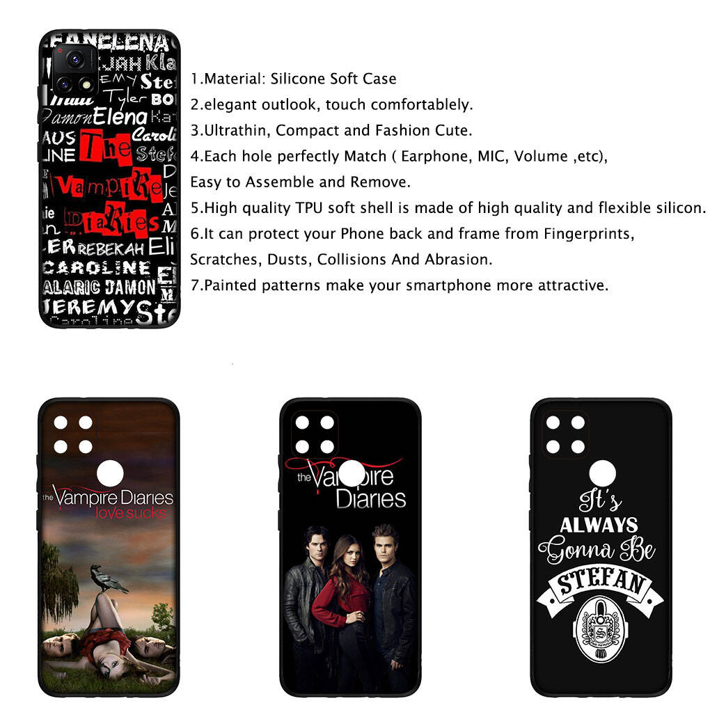 Чехол для iPhone 17 16 15 Xiaomi Poco Redmi Note 14 13 12 11 Pro Max 9 16e Samsung Galaxy S25 S24 S23 OPPO Huawei Чехол для телефона Дневники вампира