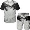 Mens Clothes Sets Summer Boys Cute T Shirts Short Pants 2pcs Clothing Suits Men Fashion Casual Costume Outfits