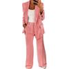 Женский брючный костюмный набор Нарядный однобортный блейзер с длинным рукавом и брюки Деловой набор Формальный костюм-двойка для офиса