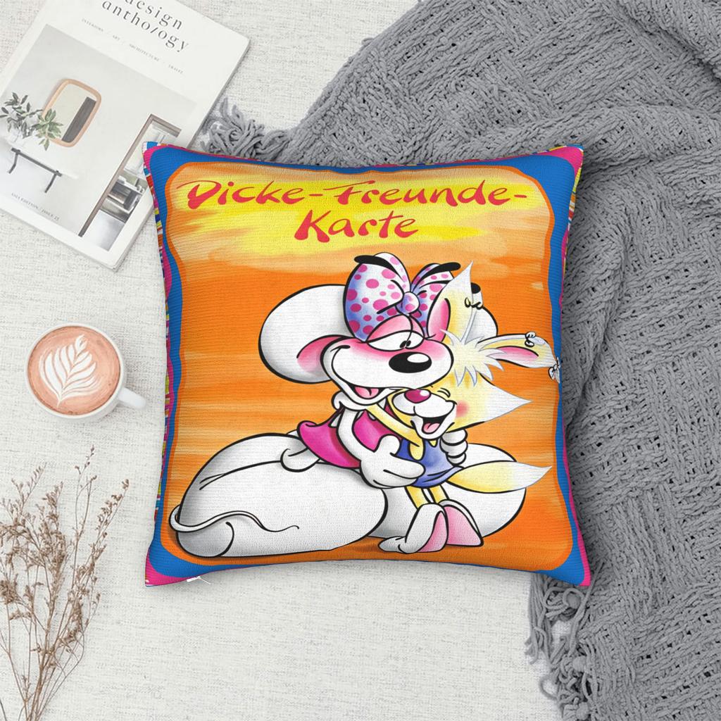 Diddl Pimboli Pillow Case Comfy Pillow Cover Retro Trendy Pillowcases For Sofa Home Decoration