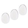 4pcs Silver Plating Egg Shape Hair Brush Gentle Detangling Brush Portable Hair Comb for All Hair Typ