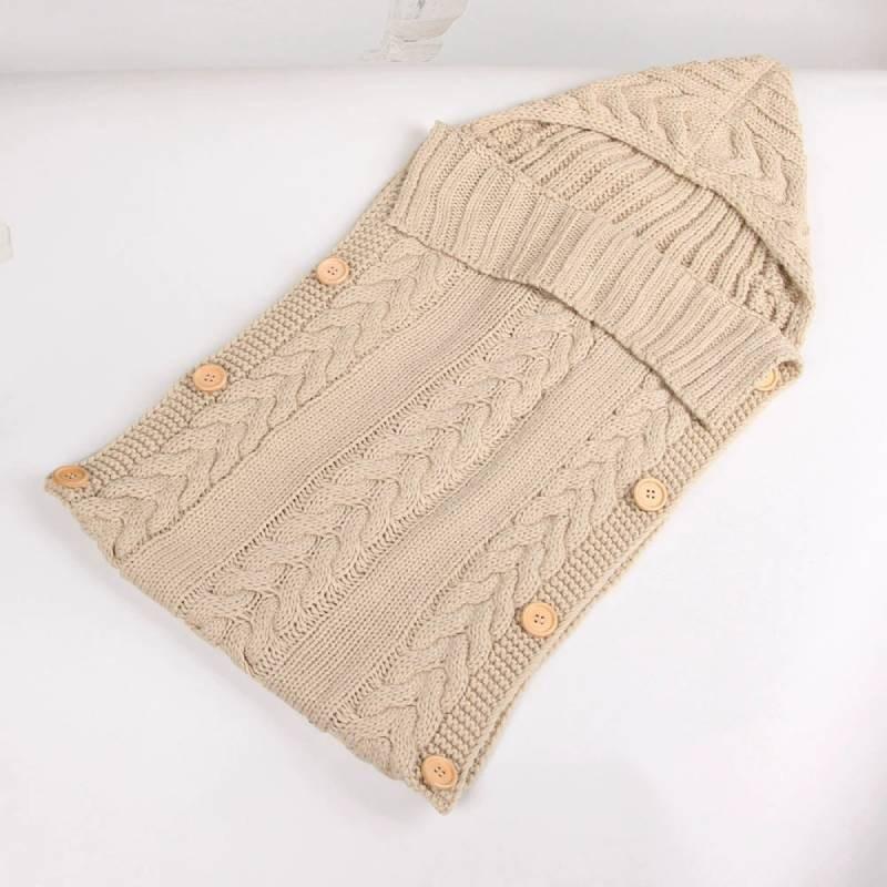Premium Quality Newborn Sleeping Bag Baby Infants Knit Crochet Swaddle Wrap