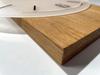 Wooden Geometric Wall Clock 40cm Frozen White
