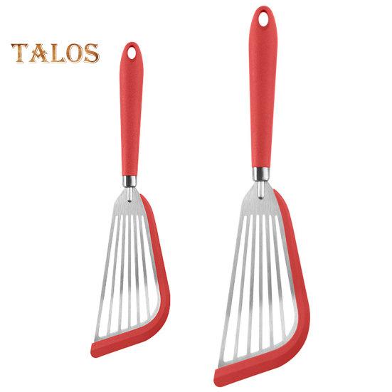 Кухонная лопатка, 2 шт., легко чистится, удобная ручка, нескользящие силиконовые лопатки для рыбы, кухонная посуда, кухонные принадлежности