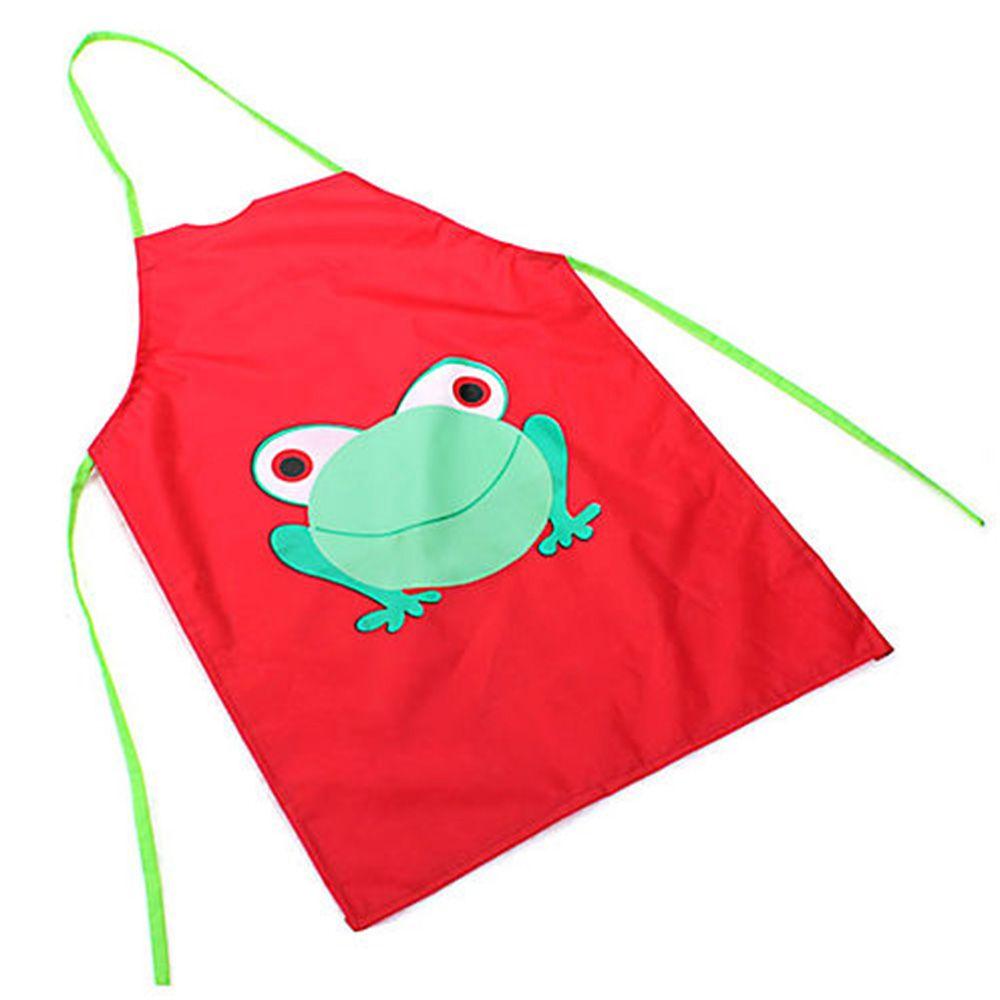 Craft Art Painting Cooking Cute Kids Cartoon Frog Printed Frog Design Apron Children Waterproof