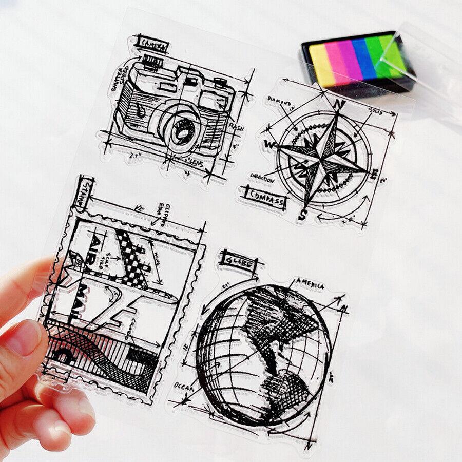 Цветок, лист, бабочка, прозрачные силиконовые прозрачные штампы для печати, сделай сам, Скрапбукинг, декор для фотоальбома, художественная карта путешествий