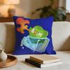 Cute DDuolingos Cushion Cover Short plush pillowcase for bed sofa carwashable