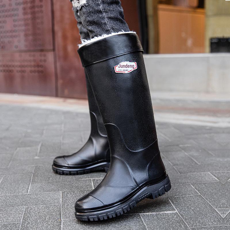 Men's 45CM High Work Rain Boots: Durable, Non-Slip, Waterproof, Thick-Soled for Construction