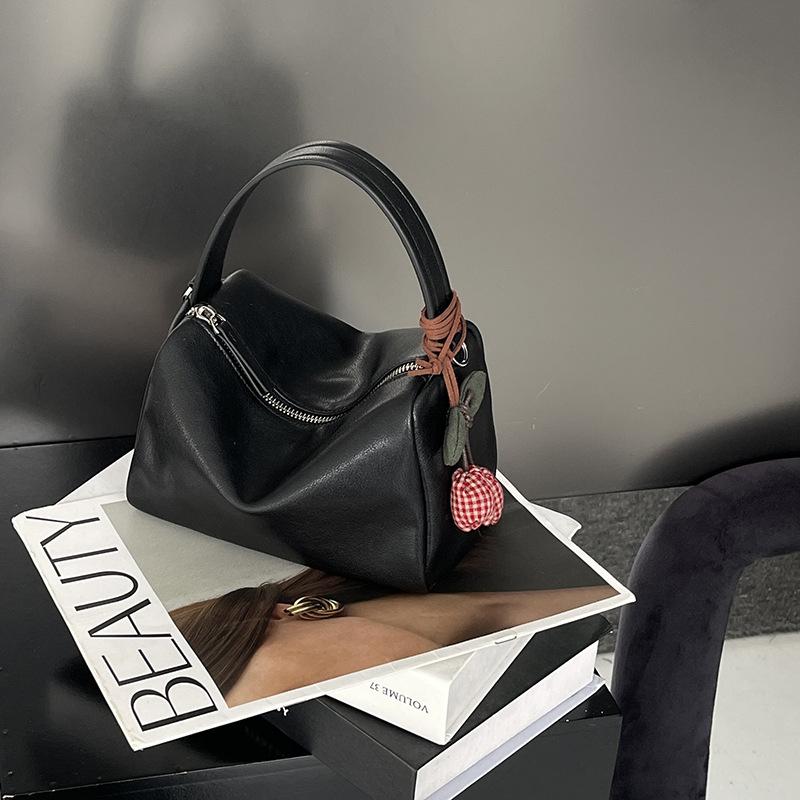 Вместительная сумка-подушка из натуральной кожи, маленькая квадратная сумка через плечо на одном плече, ручная сумка для ланч-бокса