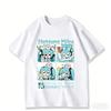 Cute Hatsune Miku 4panel Cartoon Tshirt Anime Kawaii Graphic Casual Tops Streetwear Kids Tshirt Unisexs Shirts Unisex Tshirts