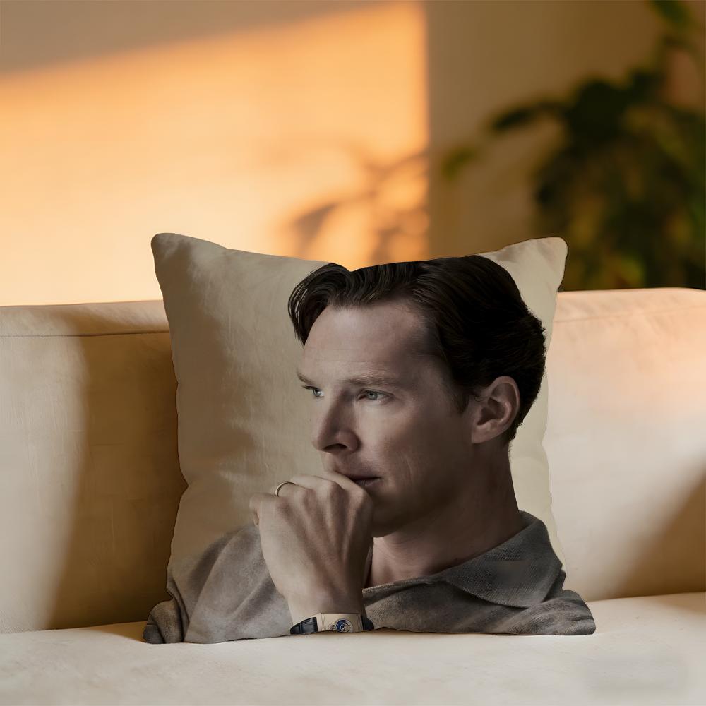 Benedict Cumberbatch Cushion Cover Cozy Velvet Throw PillowSoft Warm Cushion For Sofa Bed