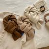 2024 Solid Color Warm Wool Knitted Scarf Women'S Winter Fashion College Style Couple Scarf
