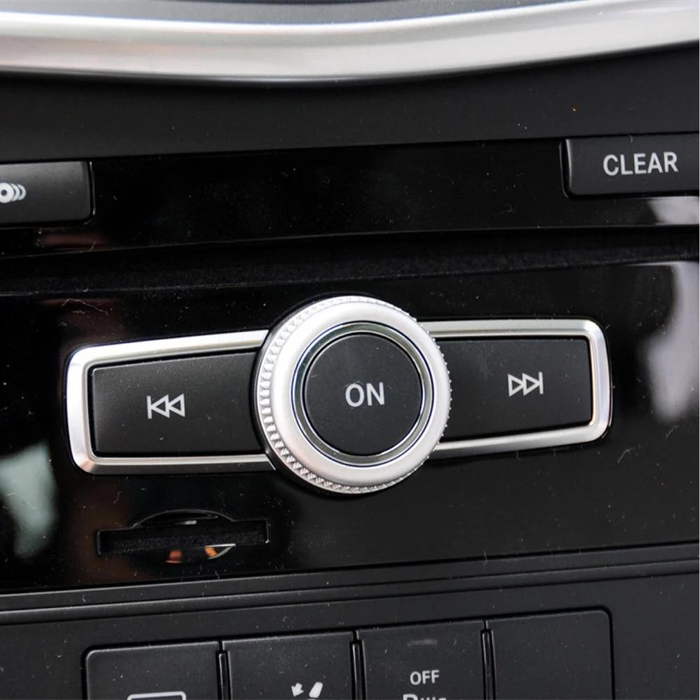 3Pcs/set Car Volume ON Buttons Cover Stickers Trim Auto Accessories For Mercedes Benz A B C ML CLS Class GLA200 ML GLK300 E260