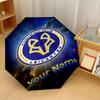 Автоматический 3-складной зонт Leicester City, 8 ребер, ветрозащитный, складной, защита от солнца и дождя, для путешествий на открытом воздухе, для ежедневного использования