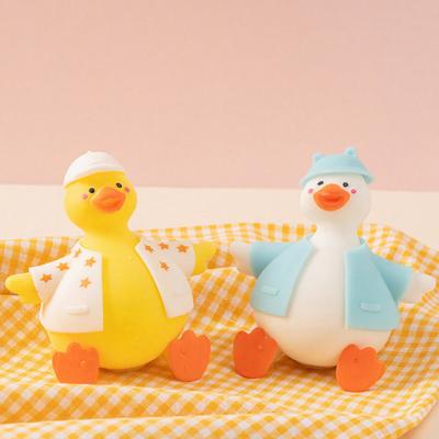 Игрушка-пищалка Yousheng Утка, медленно возвращающая форму, из мягкого ТПР, антистресс, со сменной одеждой, портативный гаджет-фиджет для снятия напряжения для детей и взрослых