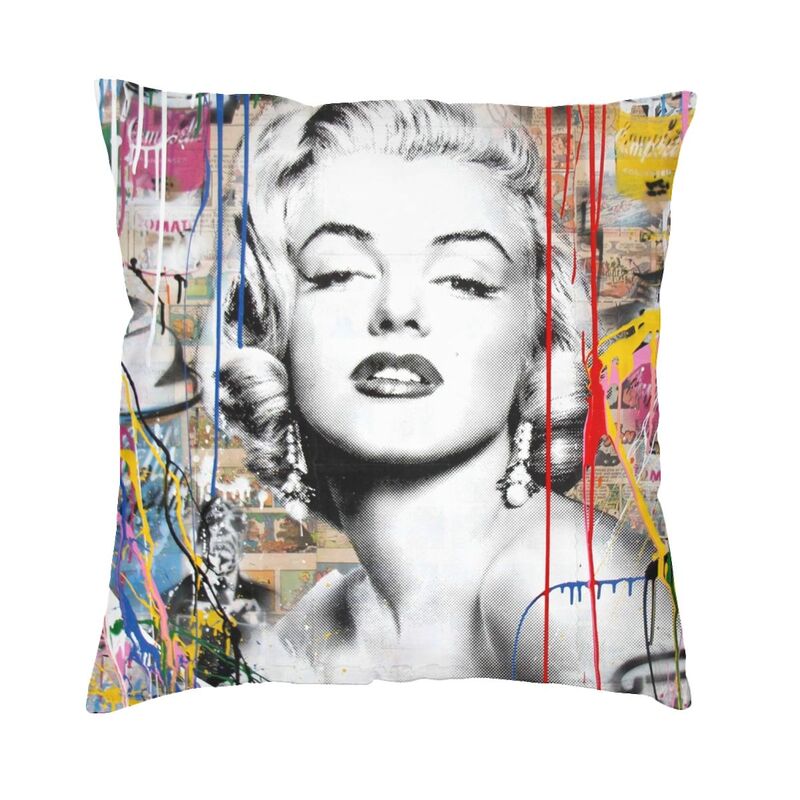 Поп-арт Золотой Уорхол Монро Мэрилин Пледы Наволочки Украшение 3D Печатный Чехол на подушку для стула Постельное белье Офисная наволочка