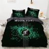 Lightweight Music Bedding Set 3D Duvet Cover 2/3 Pieces AU/DE/EU Full Size Double Quilt Cover Boys Music Enthusiast Room Cover Birthday Gift