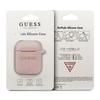 Etui do AirPods 1 Guess Silicone Glitter Jasnoróżowy