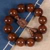 Golden Silk Sandalwood Bracelet 2.0 Old Material Wooden Buddha Bead Bracelet for Men and Women Couples Jewelry Sandalwood Rosary Cultural Play Jewelry