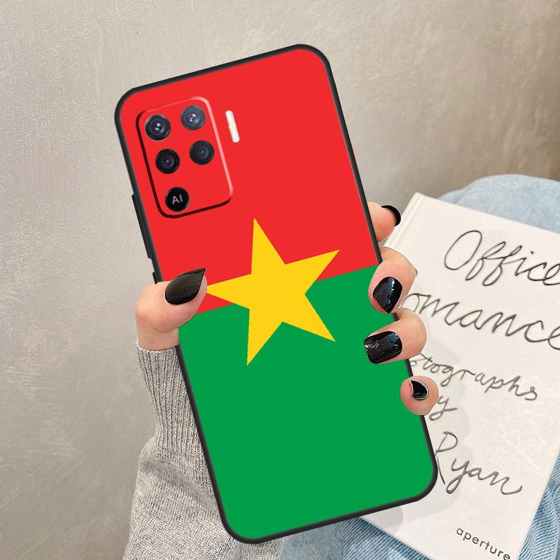 Burkina Faso Flag Case For Oppo A78 A98 A18 A38 A58 A60 A80 A40 A77 A57 A17 A74 A54 A94 A96 A76 A16 A15 A5 Pro
