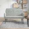 351414 vidaXL Bench Light Grey 108x79x79 Cm Velvet
