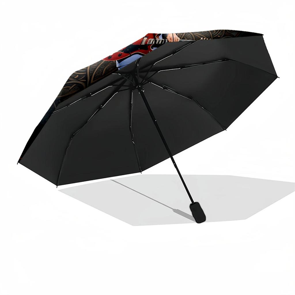 Elvis Customize Your Name Umbrella Automatic Umbrella Folding Umbrella with 8 Ribs Foldable Design Travel Essential Elegant