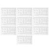 10pcs Nail Flexible Measuring Ruler Ultra Thin Portable Soft Transparent Nail Art Ruler