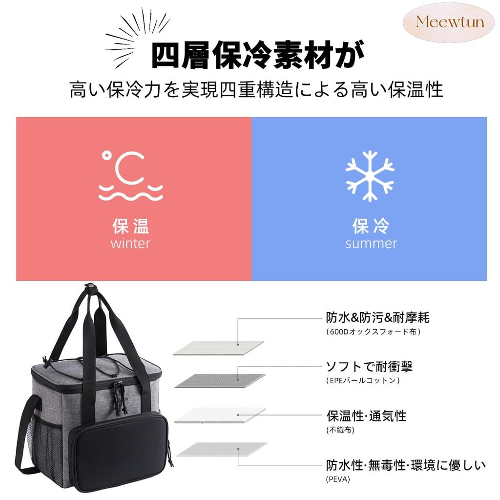 Meewtun Cooler Foldable Highly Efficient Heat Easy To Cooler Blossom Box, 13L, Lightweight, Fashionable, Storage, Insulation, Long-Term Cooling,