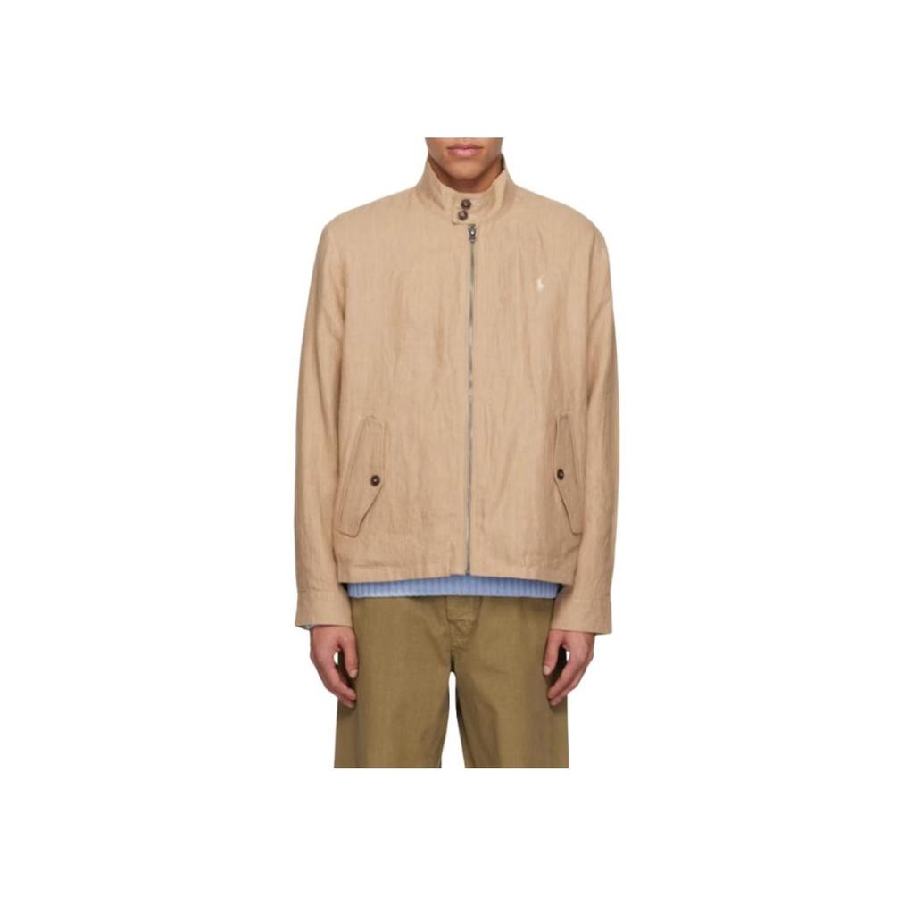 Polo Ralph Lauren Двусторонняя куртка-поло на молнии с длинным рукавом Мужские куртки Бежевый 710962187-001