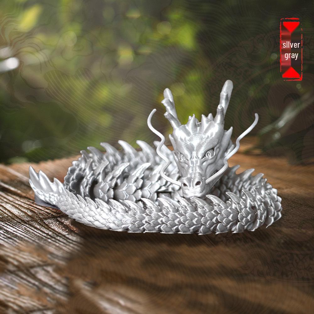Подвижный 3D-печатный китайский дракон Детский подарочный орнамент