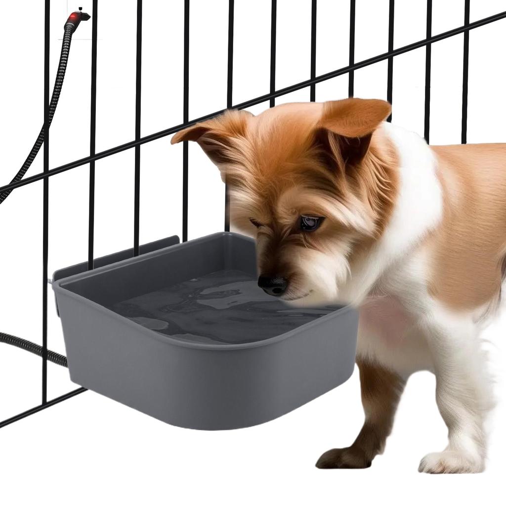 Plastic Heated Pet Bowl Hanging Dog Water Bowl Pet Heated Bowl for Rabbits Dogs Cats and All Breed Sizes