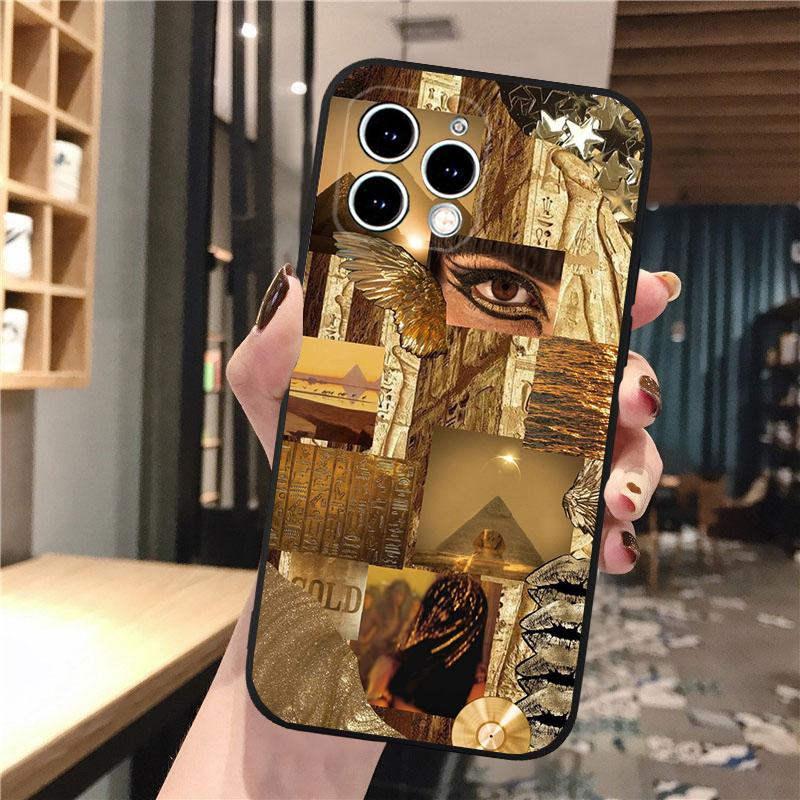 Чехол для телефона для iphone 17 Pro Max 17 Pro Air 16 15 14 13 Pro Max 15 16 Pro 15Plus Египет Фараон Кот Анубис