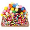 Art Zone Supplies: Colored Fluffy Pom-poms for Early To Senior Class Projects
