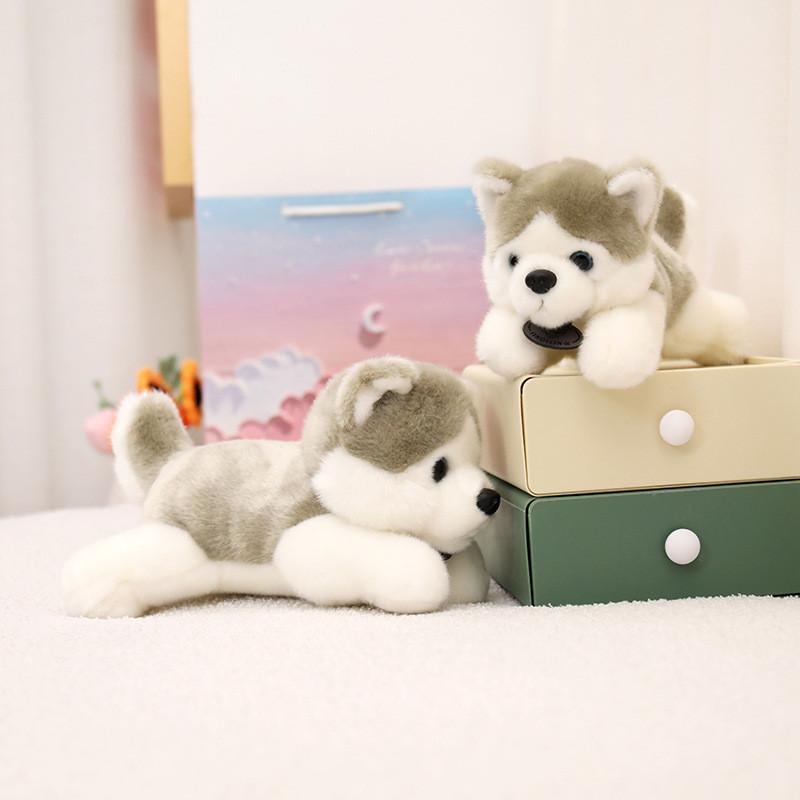 Adorable Plush Husky Dog Pillow Toy Soft Stuffed Animal Gift For Kids And Adults