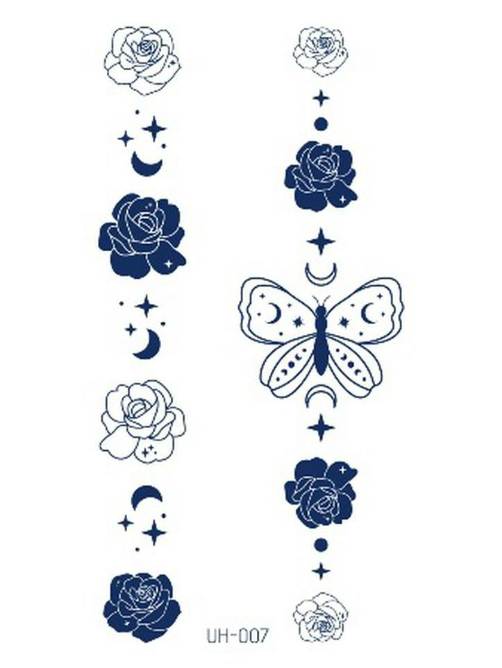 Водостойкие полуперманентные татуировки-наклейки на травяной основе для мужчин и женщин