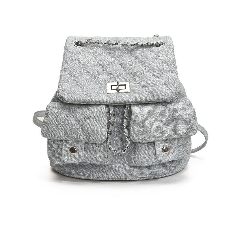 Рюкзак ромбовидной формы, большая вместительная сумка, женский летний 2025, новый простой высококлассный рюкзак, модный универсальный школьный рюкзак