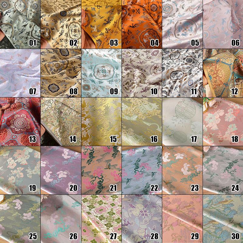 Роскошная высококачественная жаккардовая парчовая шелковая ткань для самостоятельного шитья чонсам ханьфу платье обивка одежды винтажная дизайнерская ткань